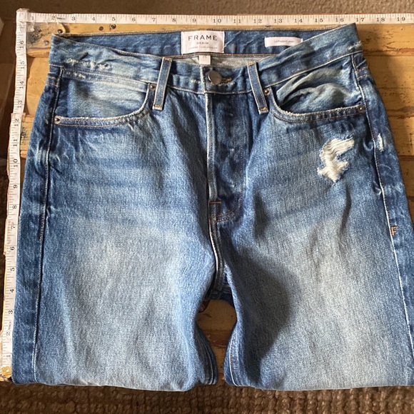 REVOLVE FRAME DENIM LE PEGGED JEAN BOHO DISTRESSED HIGH WAIST JEANS 26 - Picture 3 of 13